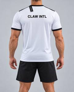 Maillot de football pour homme Claw Intl, col en V, manches courtes, sublimation géométrique, polyester respirant - Product Image 6