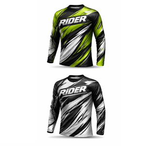 เสื้อเจอร์ซีย์มอเตอร์ครอสกันลมแบบกำหนดเองสำหรับฤดูร้อนปี 2026 ชุดมอเตอร์ครอส BMX MTB มอเตอร์ครอสดาวน์ฮิลล์ แข่งรถวิบาก ขี่มอเตอร์ไซค์วิบาก MOQ ต่ำ รับสั่งทำ - Product Image 3