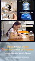 Caméra de sécurité O KAM Pro à double objectif 6MP sans fil, mini, avec détection de mouvement, enregistrement audio-vidéo, 4G SIM LTE, zoom 6x, cloud