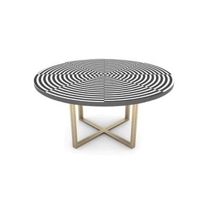 Table en os incrusté de la marque ILAHI, design moderne, détails en agate, rangement, meuble portable pour la maison - Product Image 6