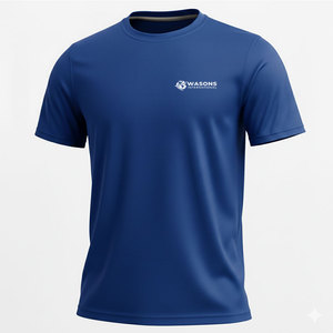 Camiseta de poliéster de alto rendimiento con tela elástica para gimnasio y entrenamiento deportivo de manga corta - Product Image 1
