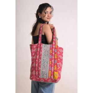 Sac fourre-tout en coton Kantha fait main indien, imprimé vintage, sac à bandoulière bohème, sac de tous les jours, cadeau - Product Image 1