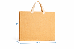 กระเป๋าหิ้วจู๊ตแบบเป็นมิตรกับสิ่งแวดล้อม  แบบเรียบง่าย สีธรรมชาติ ใช้ซ้ำได้ สำหรับใส่ของช้อปปิ้ง  แข็งแรงทนทาน ขายส่ง AMANI หูหิ้วด้านบน ขนาด 18x20 - Product Image 3