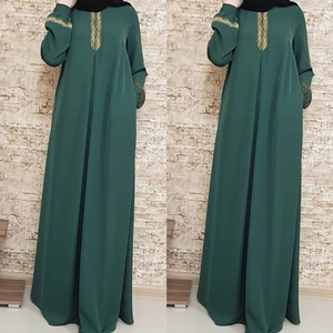 Wholesale Elegant Women <b>Abaya</b> Long Maxi Dress Islamic Dubai <b>Abaya</b> Designer Embroidered Front Pleated Party Wear Islamic <b>Abaya</b> - Product Image 5