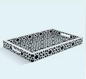 ซื้อถาดเสิร์ฟเรซิ่นงานฝีมือตกแต่งทรงสี่เหลี่ยมผืนผ้า เป็นมิตรกับสิ่งแวดล้อม ปลอดภัยสำหรับเครื่องล้างจาน เหมาะสำหรับงานแต่งงาน ตกแต่งบ้าน ราคาขายส่ง - Product Image 5