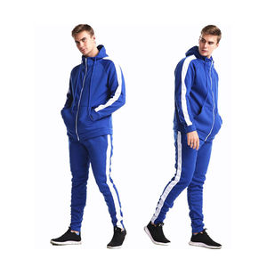 Ensemble de survêtement décontracté d'hiver 2026 personnalisé en gros – Hoodie zippé et pantalon de jogging pour homme 100 % polyester, marque privée - Product Image 2