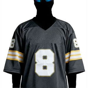Maillot de football américain respirant entièrement sublimé à manches courtes, coupe oversize, personnalisable avec nom et numéro, par le fabricant - Product Image 5