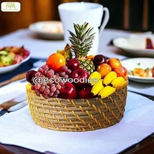Cesta de mimbre Sabai para frutas y pan, elegante y funcional, tejida a mano, para decoración del hogar, para la mesa del salón - Product Image 5