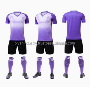 ชุดยูนิฟอร์มทีมฟุตบอล ชุดเสื้อฟุตบอลพิมพ์ลายตามสั่ง กางเกงขาสั้น แห้งเร็ว ชุดกีฬา โพลีเอสเตอร์ สำหรับฝึกซ้อมและแข่งขัน รับผลิตแบบ OEM ODM จากโรงงาน - Product Image 3