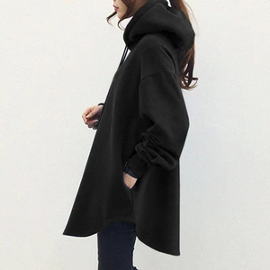 Usine OEM spécialisée dans les collections de streetwear de haute qualité, offrant des options de logo personnalisé pour les sweats à capuche en coton pour femmes. - Product Image 6