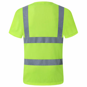 Camiseta de Alta Visibilidad de Verano, Camiseta de Seguridad Reflectante, Ropa de Trabajo de Invierno de Alta Visibilidad, Camiseta de Seguridad para la Construcción, Servicio OEM - Product Image 4