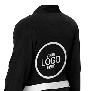 Kimono de BJJ noir 100% coton, coupe classique, pour adulte, vêtement d'arts martiaux, impression de nom sur la manche, étiquette privée, OEM acceptable, 340g, UPF 50 - Product Image 5