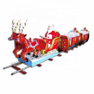 Dattractions de <span class=keywords><strong>parc</strong></span> d'attractions train de Noël électrique en plein air promenades en train de piste du Père Noël à vendre - Product Image 1