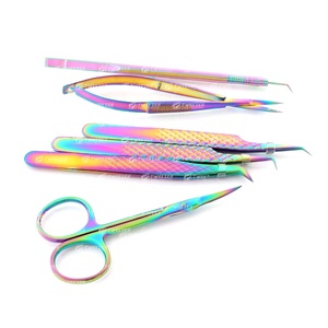 Pinzas de extensión de pestañas de volumen de arranque de agarre de diamante herramienta de belleza de cuidado personal con herramienta de elevación de tijera de resorte - Product Image 2