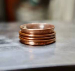 Healing High Quality <b>Spinner</b> <b>Ring</b> Handmade Fashion Pure Copper Meditation <b>Spinner</b> <b>Rings</b> Wedding Gift - Product Image 1