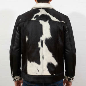 Chaquetas de cuero genuino de nuevo estilo para hombre, abrigo vintage 100% de piel de vaca auténtica, chaqueta de invierno estilo motero para hombre, corte ajustado y a la moda. - Product Image 2