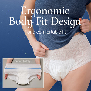 Culotte menstruelle jetable INERTIA Maxi en coton biologique - Super haute absorption, protection 360° contre les fuites, pour la nuit - Product Image 3