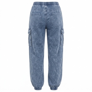 Pantalones de chándal de algodón con efecto desgastado para mujer, estilo streetwear de invierno, venta al por mayor, personalizados - Product Image 2