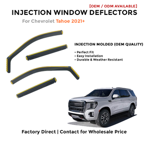 Deflector de Viento para Ventana de Chevrolet Tahoe 2021+, Protección Contra Sol y Lluvia, Visera, Deflector de Ventana Inyectado - Product Image 2