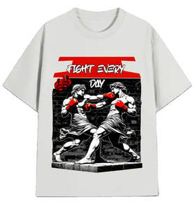 เสื้อยืดโอเวอร์ไซส์ทรงหลวม ผ้าฝ้าย 100% คุณภาพสูง พิมพ์ลายตัวอักษร สไตล์วินเทจ สำหรับผู้ชาย ขายส่งแบบกำหนดเองได้ - Product Image 1