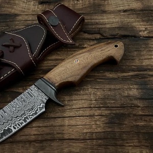 Couteau de chasse artisanal de qualité supérieure en acier Damas, couteau utilitaire de survie en plein air, couteau de camping, couteaux de chasse OEM, personnalisable, garantie de 3 ans - Product Image 2