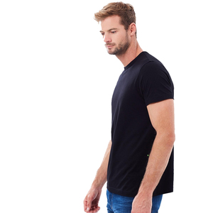 Wholesale High-Performance Men's Cotton-Polyester Blend T-Shirt Soft Breathable Sweat-<b>Wicking</b> Activewear Blank Custom Logo - Product Image 4