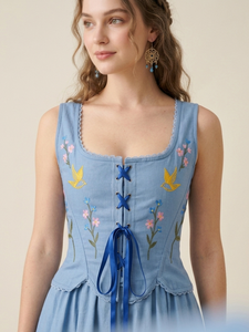 Corsé de Lujo para Mujer, Estilo Renacentista, con Bordado a Mano, Diseño de Encaje, Tela de Satén, Material de Spandex/Algodón, Medieval - Product Image 3