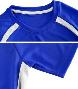 Men's Blue Soccer Uniform Set With <b>Shorts</b> And Socks Crew Neck <b>Short</b> Sleeve Moisture Wicking <b>Polyester</b> Jersey - Product Image 4