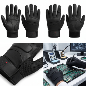 Factory Custom Logo Tactical Safety Mechanic <b>Gloves</b> Breathable Spandex Back TPR Shockproof Industrial Workshop General Purpose - Product Image 4