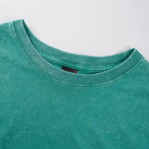 Wholesale Oversized <b>Acid</b> Washed 100% Cotton Men T-Shirt Vintage Graphic Print Distressed Hem <b>Drop</b> Shoulder Street Tee OEM Bulk - Product Image 4