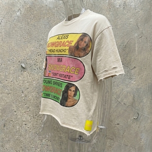 Camiseta Extra Grande Snowgrace para Hombre, Manga Corta, Estilo Urbano, Cuello Redondo, Algodón Jersey, Mezcla de Poliéster/Algodón, Ecológica, Secado Rápido - Product Image 4