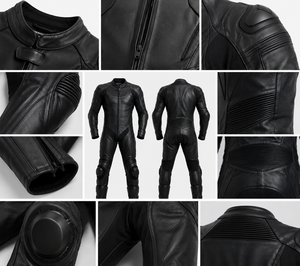 Combinaison de course en cuir, équipement moto premium avec protections renforcées, design confortable et respirant pour la piste, tenue de course à haute protection. - Product Image 6