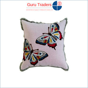 Proveedor Indio que Vende Ampliamente Fundas de Cojín Decorativas para el Hogar, 100% Algodón, Bordadas a Mano, para Compra al por Mayor al Mejor Precio - Product Image 3