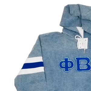 Sudadera con Capucha de Mezclilla Phi Beta Sigma para Hombre, Ajuste Cómodo, Tela Premium, Ropa de Fraternidad Griega, Ropa Deportiva Informal - Product Image 4
