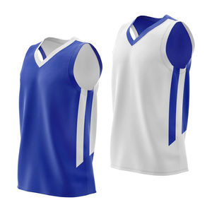 Maillot de basket-ball réversible personnalisé avec deux côtés bicolores, 100% polyester, vêtements d'équipe, chemise athlétique sans manches pour hommes et joueurs - Product Image 3