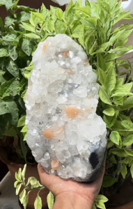 Wholesale Healing <b>Crystal</b> Carved Apophyllite Geode <b>Cluster</b> Citrine <b>Clusters</b> Druzy Handmade Mineral Specimen for Decoration - Product Image 3
