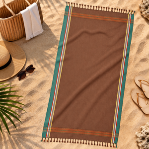 Toalla Kikoy Personalizada de Secado Rápido, Toalla Kikoy de Algodón con Rayas y Flecos para Uso en la Playa, Proveedor Indio - Product Image 5