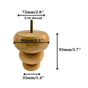 Short Wooden <b>Sofa</b> Legs Replacement Furniture Feet Natural Wood Cabinet Table Chair Legs Bulk Supply - Product Image 5