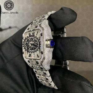 Montre analogique de luxe Charm Jewells en acier inoxydable, boîtier 40 mm, cadran en cristal saphir, mouvement mécanique, mode masculine, étanche 10 bars - Product Image 4