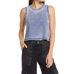 Débardeurs de sport pour femmes 100% coton avec logo personnalisé, respirants, écologiques, design côtelé, décontractés, grandes tailles - Product Image 3