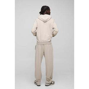 Sudadera con capucha personalizada para hombre con cremallera completa y pantalones a juego, conjunto deportivo transpirable para hombre - Product Image 2