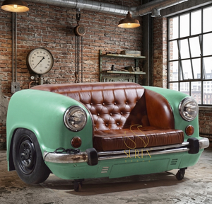 SUREN SPACE SS3880E Iron <b>Antique</b> <b>Sofa</b> Design for Industrial Theme Living Room Furniture Rajasthan for Apartments Office - Product Image 1