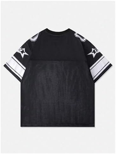 High Street <b>Drop</b> Shoulder Boxy Custom Embroidery V Neck American Football Jerseys for Men 100% Polyester Mesh Moisture-Wicking - Product Image 2