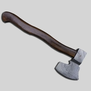 Multi-Purpose Damascus Steel <b>Axe</b> Head with Ash <b>Wood</b> Handle DIY Survival <b>Axe</b> - Product Image 4