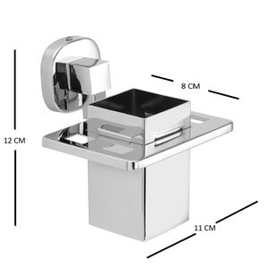 ที่วางแก้วน้ำสแตนเลสสำหรับห้องน้ำ ที่วางแปรงสีฟันและยาสีฟันสำหรับอ่างล้างหน้า - Product Image 3