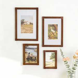 High Quality Home Wooden Photo <b>Frame</b> With Brown Highland Border Premium Picture <b>Frame</b> With Unique <b>Design</b> <b>Wall</b> Decor - Product Image 1