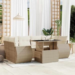 Conjunto de Sofás de Jardín Color Beige - Product Image 1
