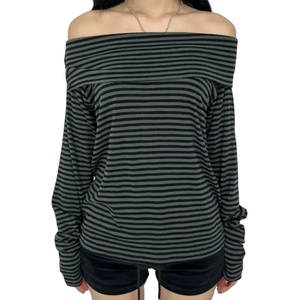 เสื้อยืดแขนยาวผ้าฝ้าย/เส้นใยไม้ไผ่สำหรับผู้หญิงเสื้อยืดติดโลโก้ - Product Image 1