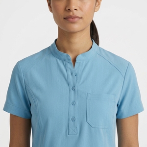 Ensemble de blouses médicales unisexes à manches courtes, col rond, haut uniforme et pantalon cargo pour le travail en milieu hospitalier, clinique et infirmier - Product Image 5