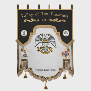 Scottish Rite Banner <b>Machine</b> Embroidery Fully Customizable - Product Image 1